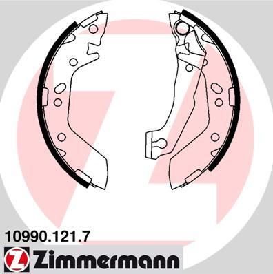 Zimmermann 10990.121.7 комплект тормозных колодок на HYUNDAI ACCENT II седан (LC)
