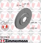 Zimmermann 150.1258.20 тормозной диск на 3 (E30)