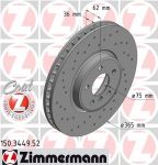 Zimmermann 150.3449.52 тормозной диск на X6 (E71, E72)