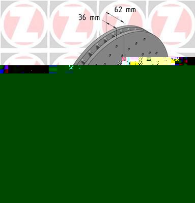 Zimmermann 150.3449.52 тормозной диск на X6 (E71, E72)