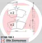 Zimmermann 21188.180.1 комплект тормозных колодок, дисковый тормоз на RENAULT ESPACE III (JE0_)