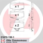 Zimmermann 21679.150.1 комплект тормозных колодок, дисковый тормоз на TOYOTA HILUX II пикап (LN8_, RN5_, LN6_, YN6_, YN5_, LN5_, RN6_)