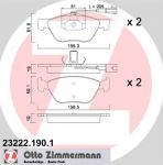 ZIMMERMANN Комплект тормозных колодок, диско (23222.190.1)