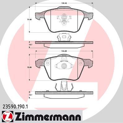 ZIMMERMANN Колодки торм.пер. (23590.190.1)