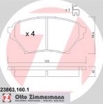 Zimmermann 23863.160.1 комплект тормозных колодок, дисковый тормоз на MAZDA MX-5 III (NC)