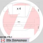 ZIMMERMANN Комплект тормозных колодок, диско (24150.175.1)