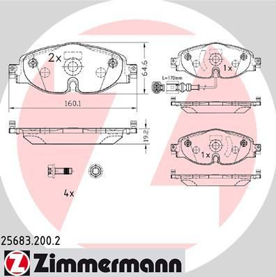 ZIMMERMANN Колодки торм.пер. (25683.200.2)