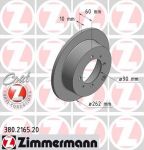 ZIMMERMANN Торм.диск зад.[262x10] 4 отв.[min2] Standart (380.2165.20)