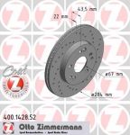 Zimmermann 400.1428.52 тормозной диск на MERCEDES-BENZ E-CLASS (W124)