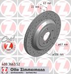 Zimmermann 400.3663.52 тормозной диск на MERCEDES-BENZ M-CLASS (W164)