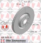 Zimmermann 400.3670.20 тормозной диск на MERCEDES-BENZ M-CLASS (W164)