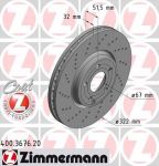 Zimmermann 400.3676.20 тормозной диск на MERCEDES-BENZ C-CLASS T-Model (S205)
