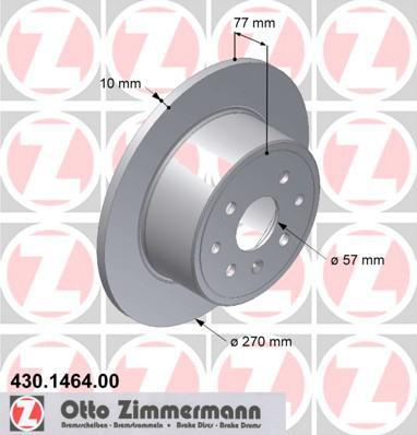 Zimmermann 430.1464.00 тормозной диск на OPEL CALIBRA A (85_)
