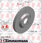Zimmermann 440.3119.20 тормозной диск на PEUGEOT 407 (6D_)