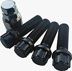 Комплект секретных болтов Bimecc UBR445-BLK M14x1.5x45, сфера, чёрный, 4 шт. + ключ