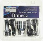Комплект секретных болтов Bimecc UBR430-BLK M14x1.5x28, сфера, чёрный, 4 шт. + ключ