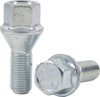 Bimecc болт колесный M12×1,5×26, CH17, конус 60°, белый цинк