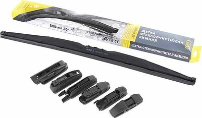 GANZ Winter GIS01040 Щетка стеклоочистителя зимняя 500 мм каркасная 1 шт (6 адаптеров)