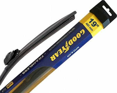 Goodyear Щетка стеклоочистителя бескаркасная FRAMELESS 480 мм (всесезонная, MULTICLIP) (GY000419)