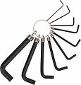 Kranz KR-12-5201 Набор ключей имбусовых HEX KRANZ 1,5-10 мм, CrV, 10 шт., оксидированные, на кольце