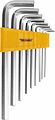Kranz KR-12-5213 Набор ключей имбусовых HEX KRANZ 2,0-12 мм, CrV, 9 шт., удлиненные