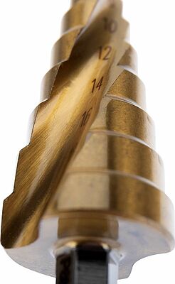Kranz KR-12-6611 Сверло по металлу ступенчатое ТИТАН 4,0-20,0мм, 76мм, 65 HRC, Р6М5 TiN KRANZ