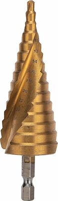 Kranz KR-12-6613 Сверло по металлу ступенчатое ТИТАН 4,0-32,0мм, 102мм, 65 HRC, Р6М5 TiN KRANZ