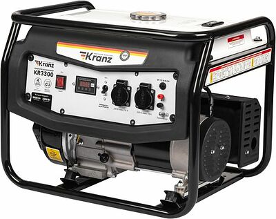 Kranz KR-16-1133 Генератор бензиновый KR3300, 3,3кВт, 230В, 15л, ручной стартер KRANZ