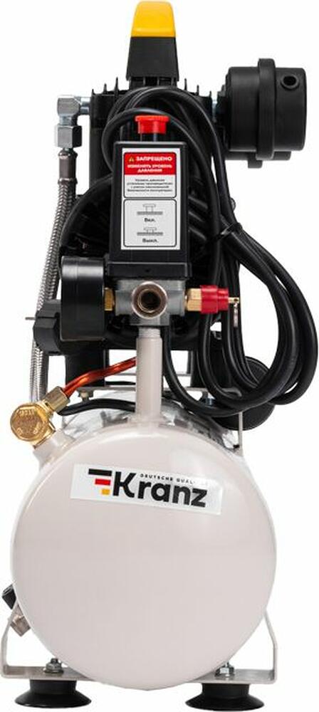 Kranz KR-16-1161 Компрессор воздушный безмасляный KR-850/10, 850Вт, 140 л/мин, 10л KRANZ