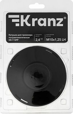 Kranz KR-16-1221 Катушка для триммера полуавтоматическая KR-115PP, гайка М10x1,25 KRANZ