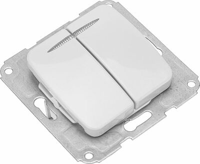 Kranz KR-78-0203 DEA Выключатель 2кл (инд) с/у 10А мех. Бел KRANZ