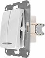 Kranz KR-78-0203 DEA Выключатель 2кл (инд) с/у 10А мех. Бел KRANZ