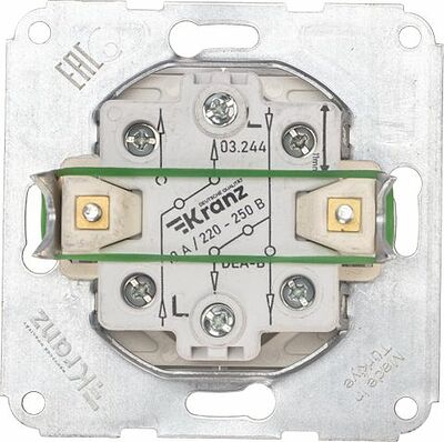 Kranz KR-78-0207 DEA Выключатель (переключатель) 2кл прох. с/у 10А мех. белый KRANZ