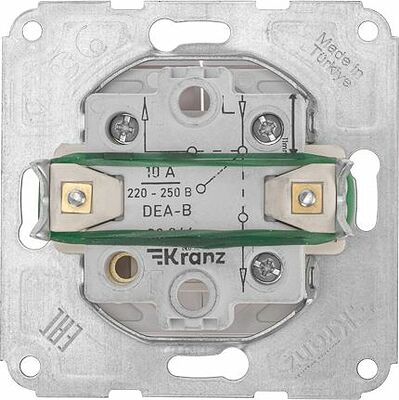 Kranz KR-78-0209 DEA Выключатель для жалюзи 2кл с/у 10А мех. Бел KRANZ