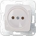 Kranz KR-78-0214 DEA Розетка 1-ая керамика б/з с/у 10А мех. Бел KRANZ