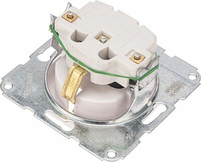Kranz KR-78-0215 DEA Розетка 1-ая керамика с/з с/у 16А мех. Бел KRANZ