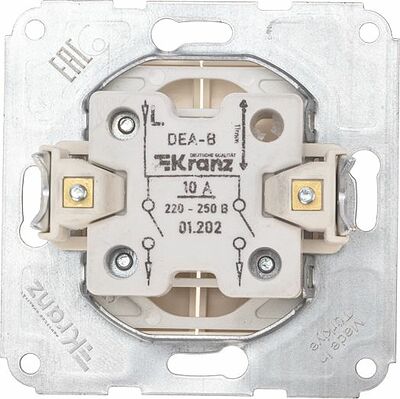 Kranz KR-78-0232 DEA Выключатель 2кл с/у 10А мех. Беж KRANZ