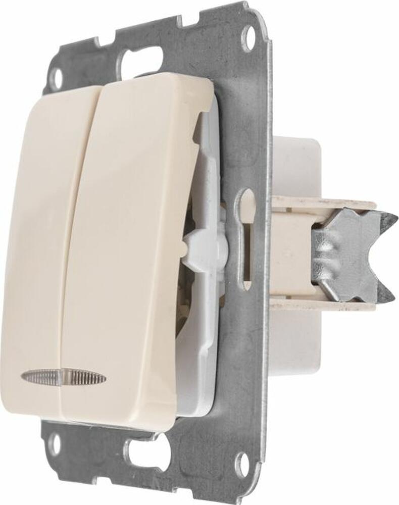Kranz KR-78-0233 DEA Выключатель 2кл (инд) с/у 10А мех. Беж KRANZ