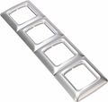 Kranz KR-78-0288 DEA Рамка 4-я горизонтальная Серебряный металлик KRANZ