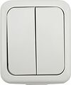 Kranz KR-78-0602 Выключатель двухклавишный Mini OG IP54 о/у, белый KRANZ