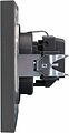 Kranz KR-78-0701-6 Розетка STRONG 1-ая с/з с/у, со шторками 16А графит KRANZ