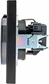 Kranz KR-78-0702-5 Розетка STRONG 1-ая с/з с/у, со шторками и крышкой 16А антрацит KRANZ