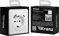 Kranz KR-78-0704-1 Розетка ROUND 1-ая с/з с/у з/ш 16А с USB A+C быстрой зарядки 5В/3А перламутр KRANZ