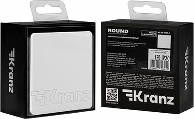 Kranz KR-78-0705-1 Выключатель ROUND 1 кл 10А с/у перламутр KRANZ