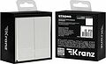 Kranz KR-78-0711-4 Выключатель STRONG 2 кл для жалюзи возвратный 10А с/у жемчуг KRANZ