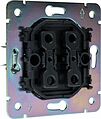 Kranz KR-78-0711-5 Выключатель STRONG 2 кл для жалюзи возвратный 10А с/у антрацит KRANZ