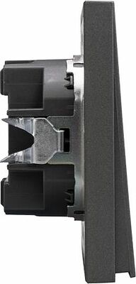 Kranz KR-78-0712-6 Выключатель STRONG 1 кл возвратный 10А с/у графит KRANZ