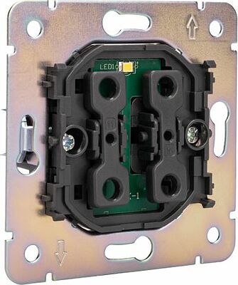 Kranz KR-78-0713-4 Выключатель STRONG 1 кл с подсветкой 10А с/у жемчуг KRANZ