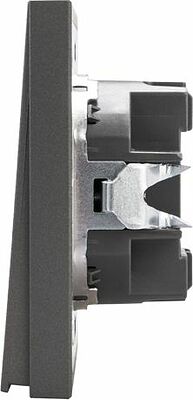 Kranz KR-78-0713-6 Выключатель STRONG 1 кл с подсветкой 10А с/у графит KRANZ