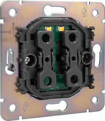 Kranz KR-78-0714-5 Выключатель STRONG 2 кл с подсветкой 10А с/у антрацит KRANZ